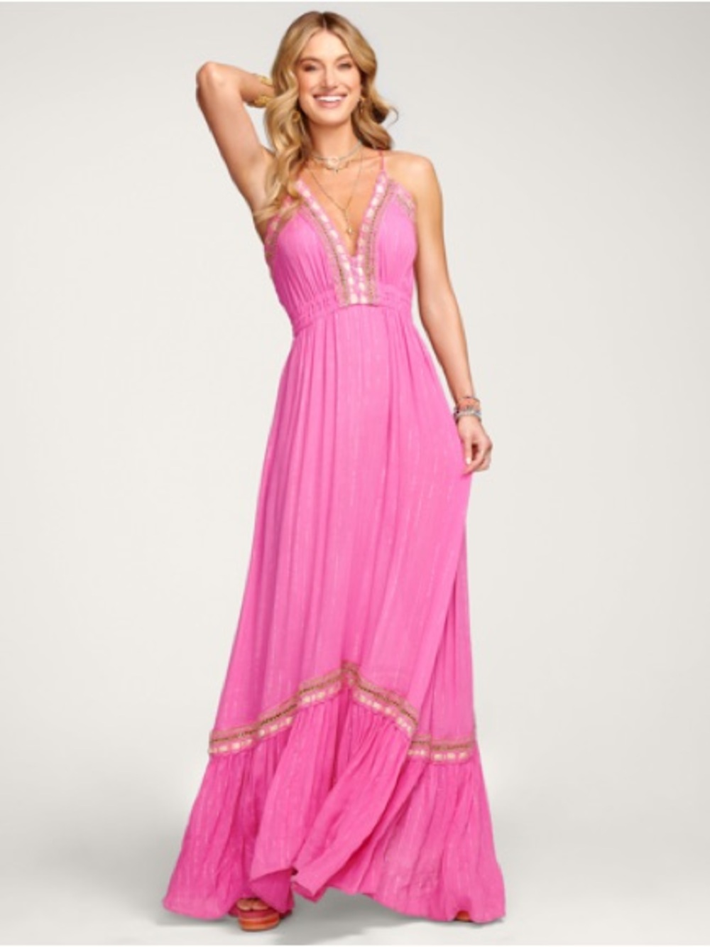 💖100% Authentic RAMY BROOK
Amy Coverup Maxi Dress In Neon Pink/Size Small💖
